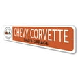 thumbnail image 4 of Chevy Corvette Garage Name Novelty Sign, Metal Wall Decor - 4x18 inches, 4 of 4