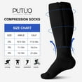 thumbnail image 3 of Zipper Compression Socks, PUTUO Compression Socks for Women and Men, Plus Size Closed Toe Compression Stocking with Zipper, 20-30 mmhg Pressure Support Stockings, 2 Pairs, 3 of 7