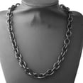 thumbnail image 2 of 15mm Hip Hop Heavy Mens Necklace 100% Stainless Steel Oval Link Chain Never Rust, 2 of 5