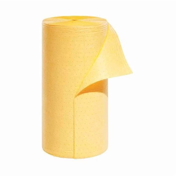 Sorbent Roll, 40 gal, 30 in x 300 ft, Universal, Yellow, Polypropylene