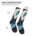 thumbnail image 2 of Lsque Artistic Moon Valley Wolf Pattern Sport Compression Socks for Men & Women 15-20 mmHg Knee High Nurse Pregnant Running Medical and Travel Athletic, 2 of 6