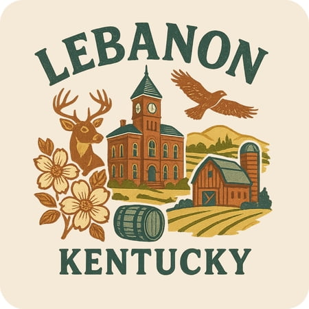 Lebanon Kentucky Keepsakes Souvenir Vinyl Sticker – Destination Travel Keepsake Collectible (3-Inches Wide)