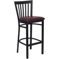 thumbnail image 1 of HERCULES Series Black School House Back Metal Restaurant Barstool - Burgundy Vinyl Seat, 1 of 6