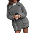 thumbnail image 2 of Gvmfive Women Sherpa Fleece Zip Up Wrap Coat Jacket Outwear, 2 of 5
