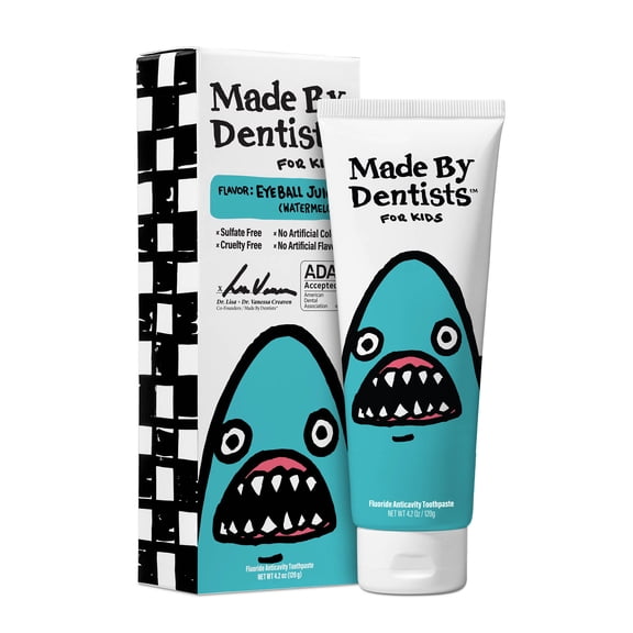 Made by Dentists Shark Anticavity Kids Fluoride Toothpaste, Watermelon, 4.2 oz