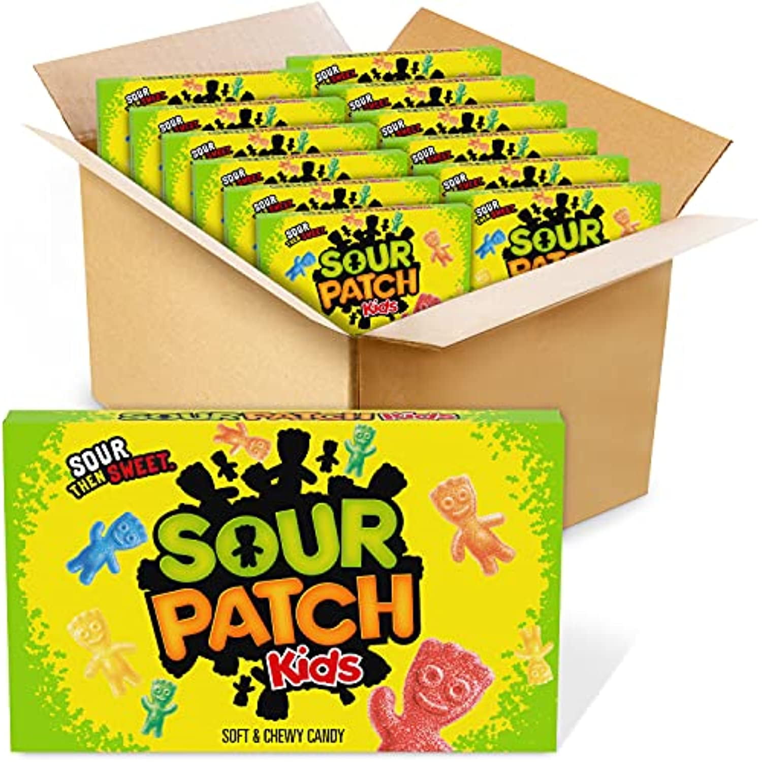 Sour Patch Kids Original Soft & Chewy Candy, Easter Candy, 12 - 3.5 Oz Boxes
