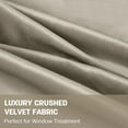 thumbnail image 3 of Lapalife 2 Panels Luxury Blackout Velvet Curtains, 96 inches Length Rod Pocket Thermal Insulated Soft Elegant Window Curtains for Bedroom Living Room, Taupe, 3 of 8