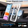 thumbnail image 4 of Magnetic Case for iPhone 11 Phone Case[with Camera Kickstand Ring Holder]with Magsafe Hard PC Back Soft TPU Bumper Edge Antiscratch Protective Crystal Clear Phone Case for iPhone 11,6.1",White, 4 of 14