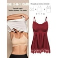 thumbnail image 3 of MANIFIQUE Summer Tank Tops with Built in Bra Cup for Women Loose Fit Pleated Lace Hem Flowy, 3 of 5