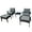 Gray, variant on 5-Piece Rattan Conversation Furniture Set / Modern Design for Patio Relaxation