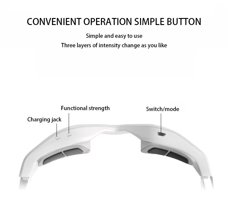Red Light Therapy Glasses with Microcurrent，Eye Massager for Dark Circles, Eye Bags, Puffiness & Wrinkles Relief | Rechargeable Eye Mask for Home/Office Use