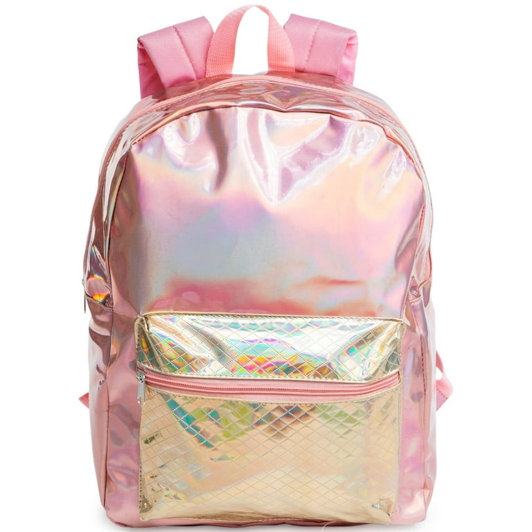 Pink holographic online backpack