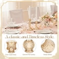 thumbnail image 4 of 24 Pack Glass Taper Candle Holders Candlestick Holder Fit 0.8 Inch Candles 4'' 5'' 6'' 8'' Tall Crystal Decorative Candlestick Stand Centerpiece for Table Wedding Dining Party (Gold), 4 of 6