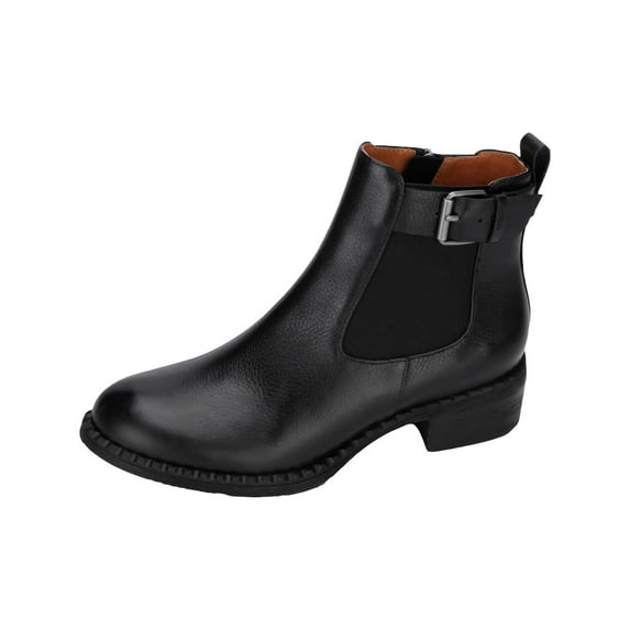 Gentle Souls by Kenneth Cole Womens Best Buckle Suede Chelsea Boots Black