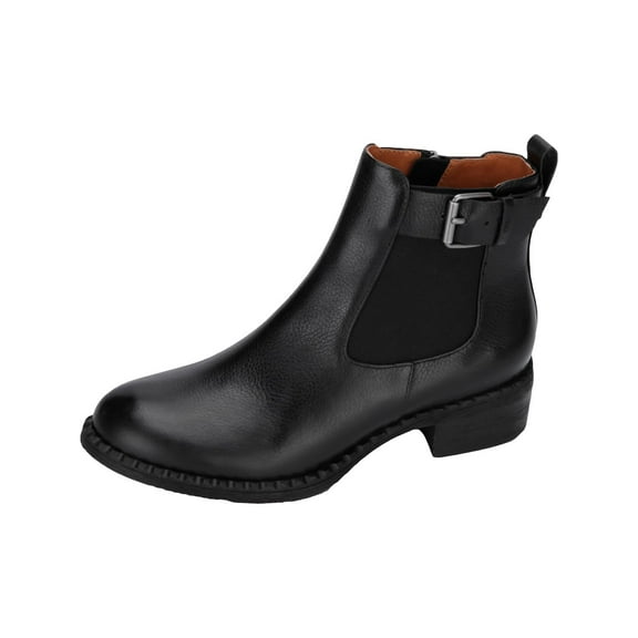 Gentle Souls by Kenneth Cole Womens Best Buckle Suede Chelsea Boots Black