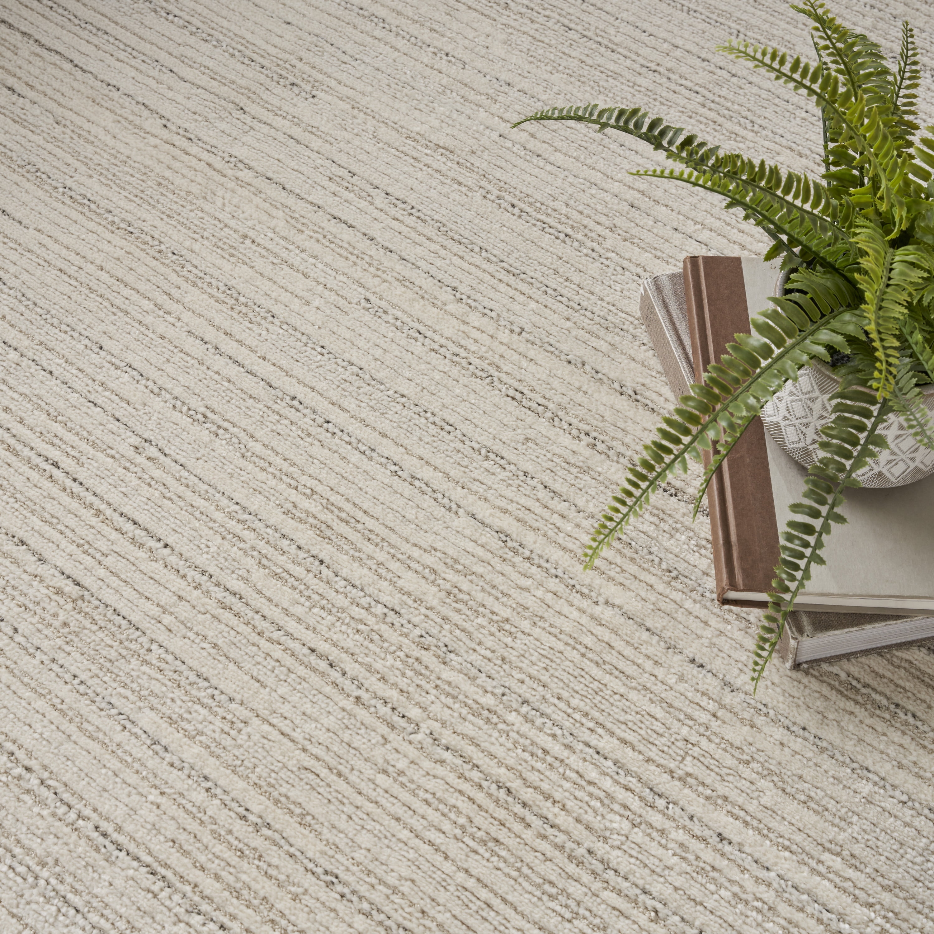 Nourison Andes Abstract Ivory Grey 7'10" x 9'10" Area Rug (8x10)