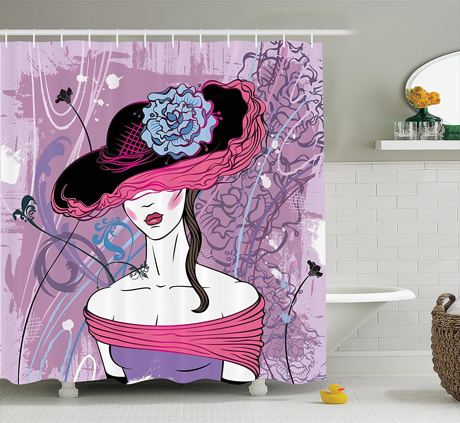 Details about   Shower Curtain Comic VS Horizontal Home Art Paintings Pictures for Bathroom 71'' 