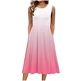 thumbnail image 2 of Ashirexll Womens Summer Dresses, Casual Dresses for Women, Fashion Casual Printed Sleeveless Round Neck Pocket Dress, 2 of 6