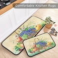 thumbnail image 5 of SKYSONIC Retro Apples Grapes Floral Kitchen Rugs 2 Pieces, Autumn Fruits Floor Mat Room Area Rug Washable Carpet Perfect for Living Room Bedroom Entryway, 5 of 7