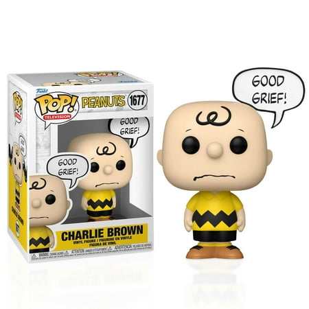 Charlie Brown Good Grief Funko Pop! Television Peanuts - Collectible Vinyl Figure #1677 with Case