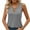 Grey, variant on MIXUE Womens Summer Tops Solid Color V Neck Hollow Out Sleeveless Tank Fashion Tshirts Streetwear,Gray,L