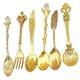 thumbnail image 1 of Cucharas y Tenedor Vintage Sunnimix Estilo Real Tallado Oro, 1 of 7