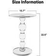 thumbnail image 2 of Clear Round Acrylic Side Table, Modern Acrylic End Table, Small Drink Table for Living Room, Bedroom and Lobby,15.7" L x 15.7" W x 22.6" H, 2 of 6