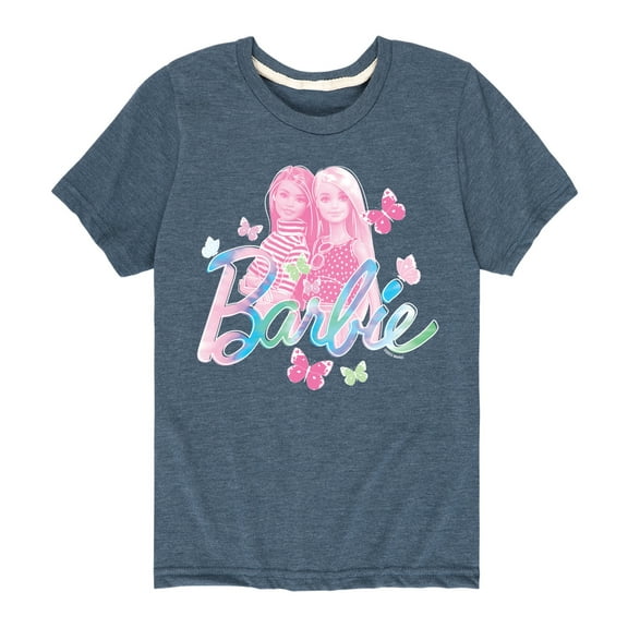 Barbie - Tie Dye Barbie and Butterflies - Toddler And Youth Short Sleeve Graphic T-Shirt