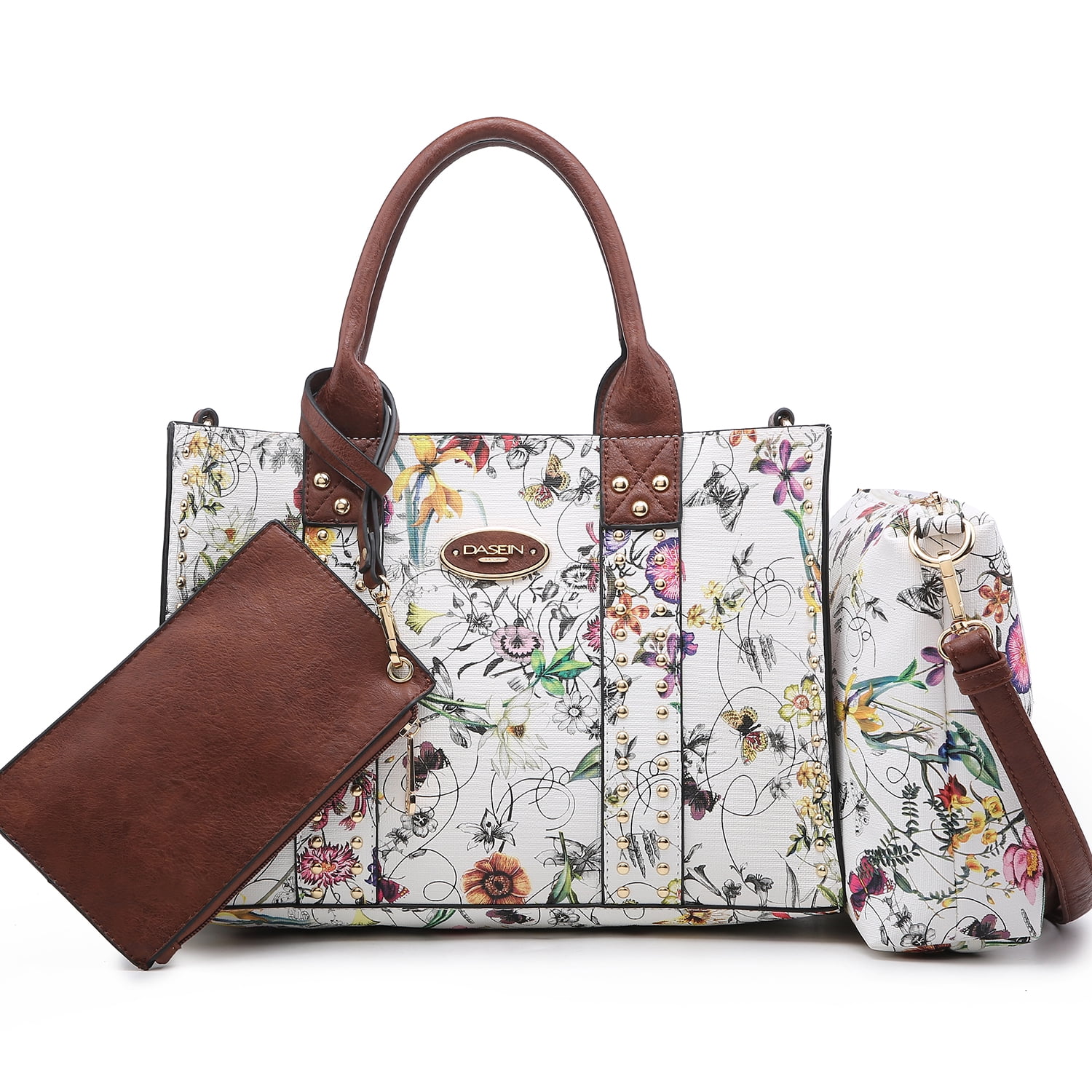 Dasein Women Vegan Leather Handbags Fashion Satchel Bags Shoulder