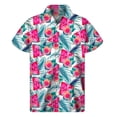 thumbnail image 3 of Camisa hawaiana con estampado de sandía tropical, camisa de verano de calle de manga corta con botones y estampado 3D de frutas, ropa para hombre, blusa con solapa, 3 of 5