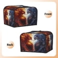 thumbnail image 2 of KLL Red And White Fire Bird Print 4 Slice Toaster Dust Covers Kitchen Small Appliance Cover with 2 Pockets,Can hold Jam Spreader Knife & Toaster Tongs (12.4 x 10.6 x 8.2), 2 of 6