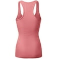 thumbnail image 2 of Women & Plus Solid Ribbed Knit Stretch Workout Racerback Tank Top (4PK: ASH ROSE/FUCHSIA/PURPLE/PLUM, 3X), 2 of 2