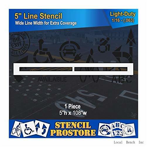 Pavement Stencils 5 Inch Straight LINE Stencil 5" X 108" X 1/16