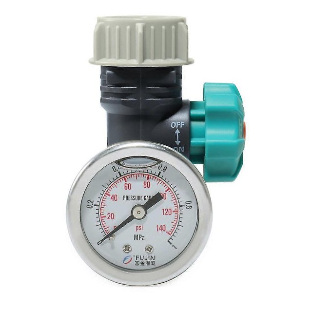 G3/4" Adjustable Water Pressure Regulator With Pressure Gauge For Garden Greenhouse