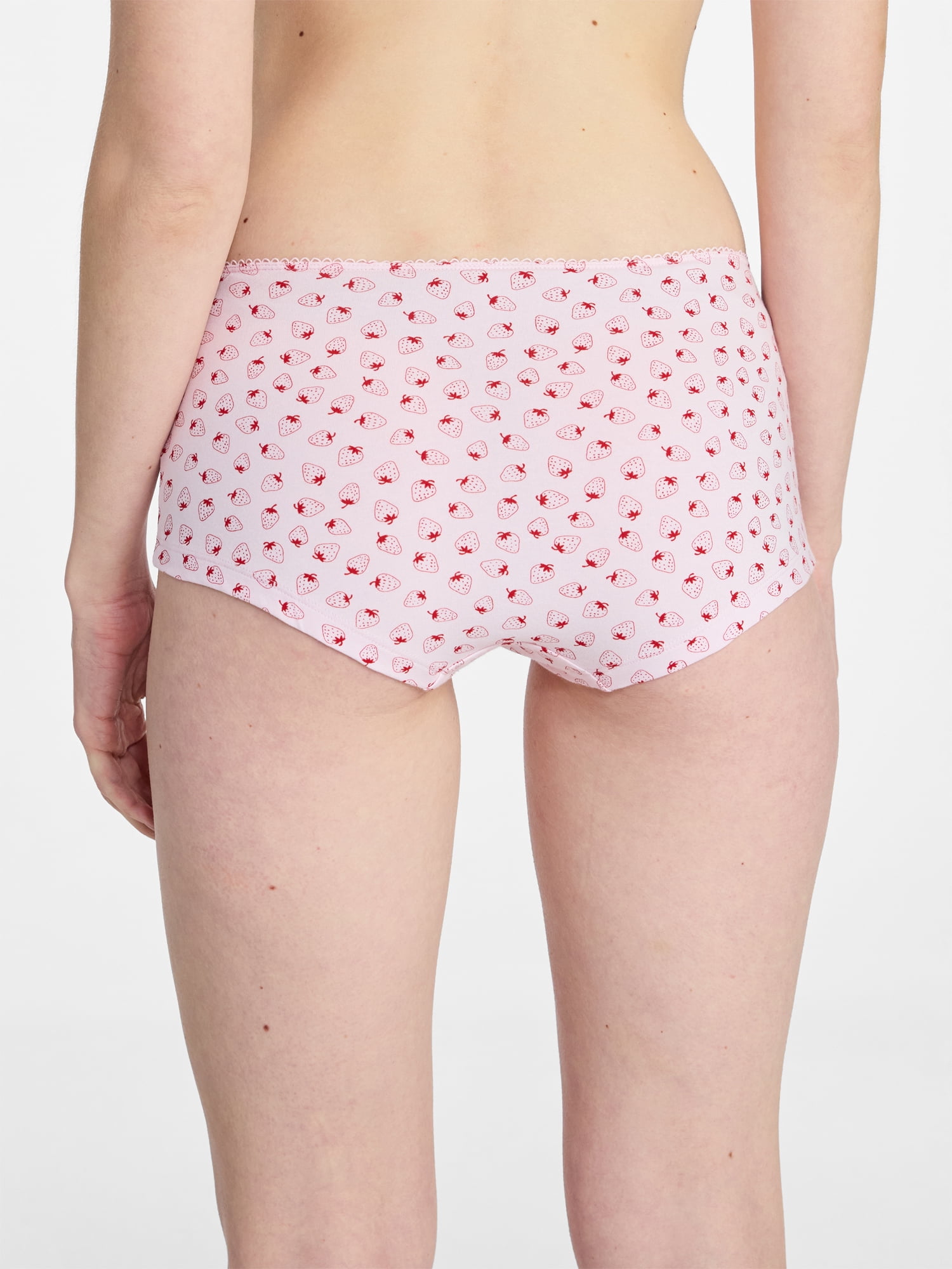 No Boundaries Cotton and Pointelle Boyshort Panties, 3-Pack, Women's XS-XXXL