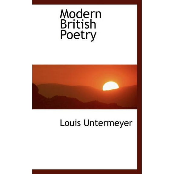 Modern British Poetry Hardcover