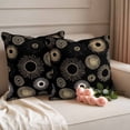thumbnail image 6 of 2 Pack Outdoor Waterproof Throw Pillow Covers,Boho Gold Line Circle Decorative Square Pillow Case Patio Pillowcases for Chair Couch Sofa 16x16in, 6 of 9