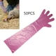 thumbnail image 1 of 50 Piezas Guantes Desechables Guante Veterinario Para Caza Pesca Limpieza Acuarios Rojo, 1 of 8