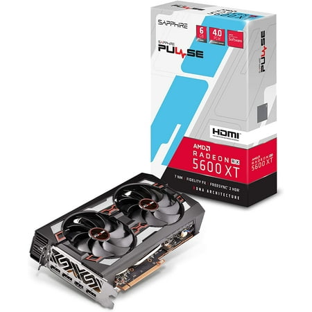 Used-Open Box Sapphire Radeon Pulse RX 5600 XT 14GBPS 6GB GDDR6 Graphic Card 11296-01-20G