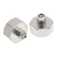 thumbnail image 1 of Conectores de aire de 1/4" hembra, accesorios de aire únicos, conector rápido de línea de aire de cobre niquelado 1/2" BSPT, 2 piezas tono plateado, 1 of 7