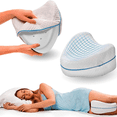 thumbnail image 1 of Almohada Ortopedica JustClick MX para Piernas con Memory Foam Color Blanca con Cremallera Azul, 1 of 7