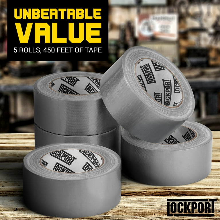 Duct Tape Heavy Duty 5 Roll Multi Pack Silver 90 Feet x 2 Inch
