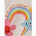 thumbnail image 6 of Hienoo Toddler Girls Rainbow Print Short Sleeve T-Shirt Summer Round Neck T Shirt Kids Tee, 6 of 7
