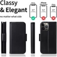 thumbnail image 3 of navor Detachable Magnetic Wallet Case Compatible with iPhone 13 Pro Max [6.7 inch] [Folio], RFID Protection Kickstand -Black, 3 of 7