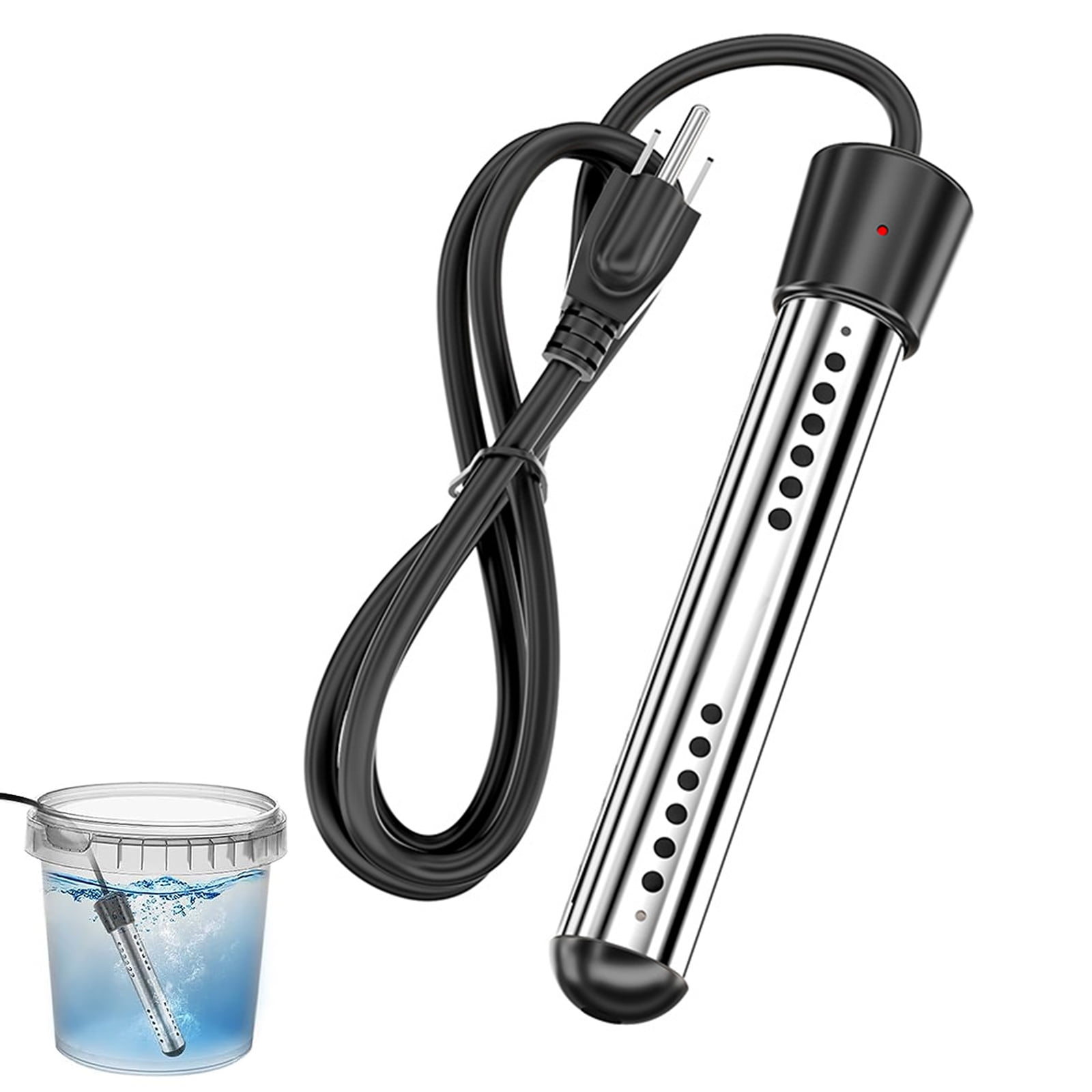 Oenbopo Immersion Water Heater, 1500W Bucket Heater with Stainless-steel Guard, Fast Heats 5 Gallons of Water in Minutes,  Auto Shutoff