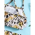 thumbnail image 5 of Bagilaanoe Toddler Baby Girls Swimsuits 2 Piece Bikinis Set Leopard Print Sleeveless Camisole Tops + Briefs 12M 24M 3T 4T 5T 6T Kids Swimwear Bathing Suit Beachwear, 5 of 9