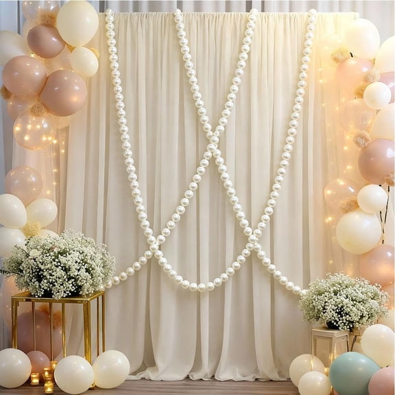 Large Pearl Beads Garland , 55mm Artificial Plastic No Hole Loose Pearls for Garland Making, Wedding, Birthday Party & Home Decoration, Table Scatter Craft Supplies(RL 20 PCS)