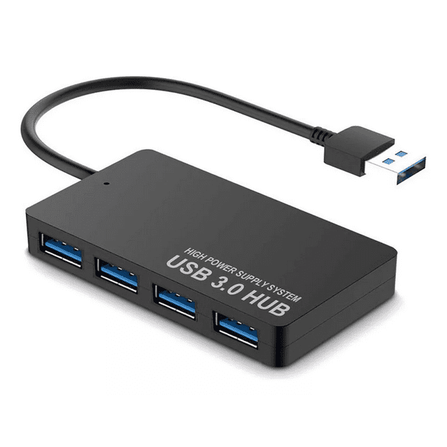 Usb3.0 Hub Hub Usb Ultrafino De Alta Velocidad De 4 Puertos Negro