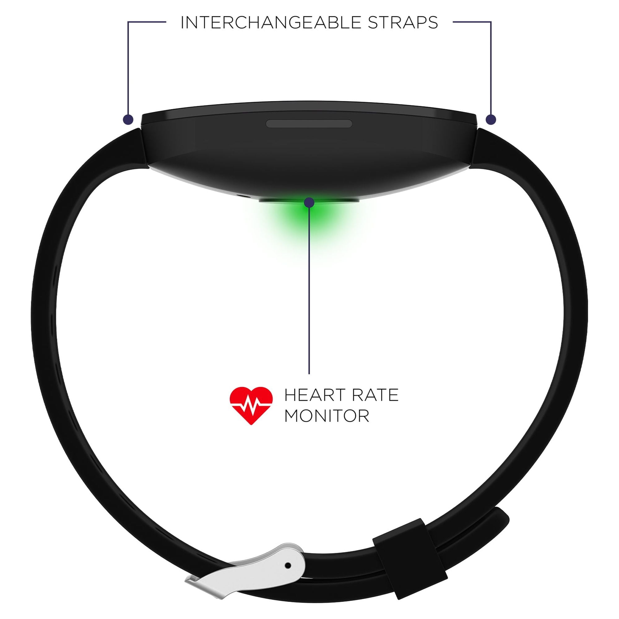 Itech Active Smartwatch Tracker for Men/Women, iOS & android Compatible (Black)