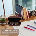 thumbnail image 2 of Estuche rígido para gafas, estuche para gafas, bolsillo para gafas, protector portátil para gafas de sol, apto para la mayoría de gafas y gafas de sol, color marrón, 2 of 8